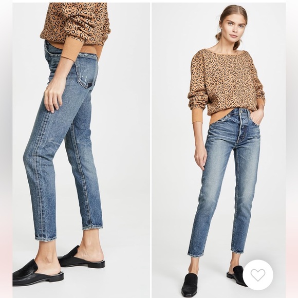 Moussy Denim - Moussy Moskee tapered hi crop jeans. Size 24. Non stretch.
